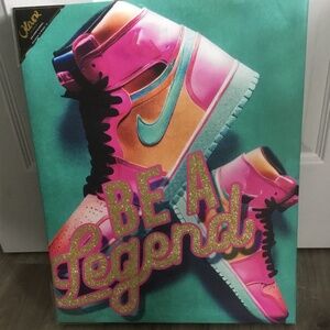 Nike Sneaker Vibrant Canvas Pop Art Wall Hanging by Oliver NEW